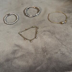 Women's Mix-Metal Bracelet Set - Gold and Silver Tones